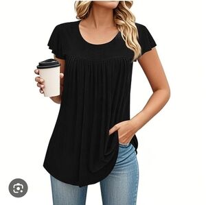 Black Women's Cap Sleeve Top